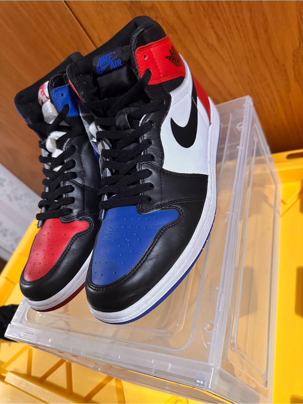 Jordan Air Jordan 1 Retro High OG Top 3 2016 Black/Red/Blue ($400 in market) - Picture 4 of 14